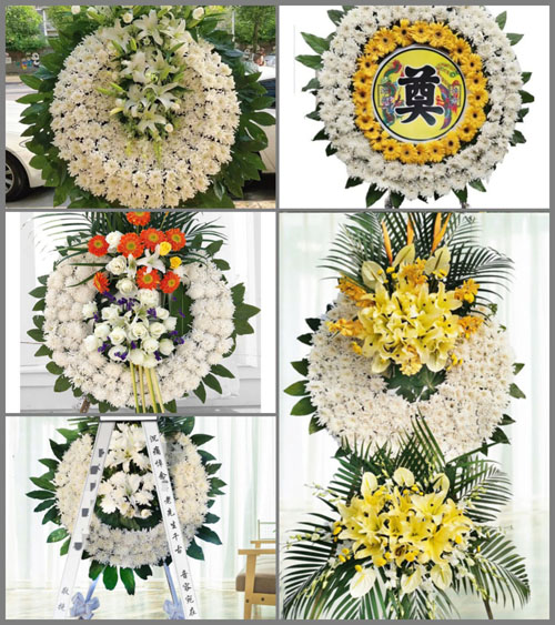 山东青岛胶州市张应镇河流史村花圈速递